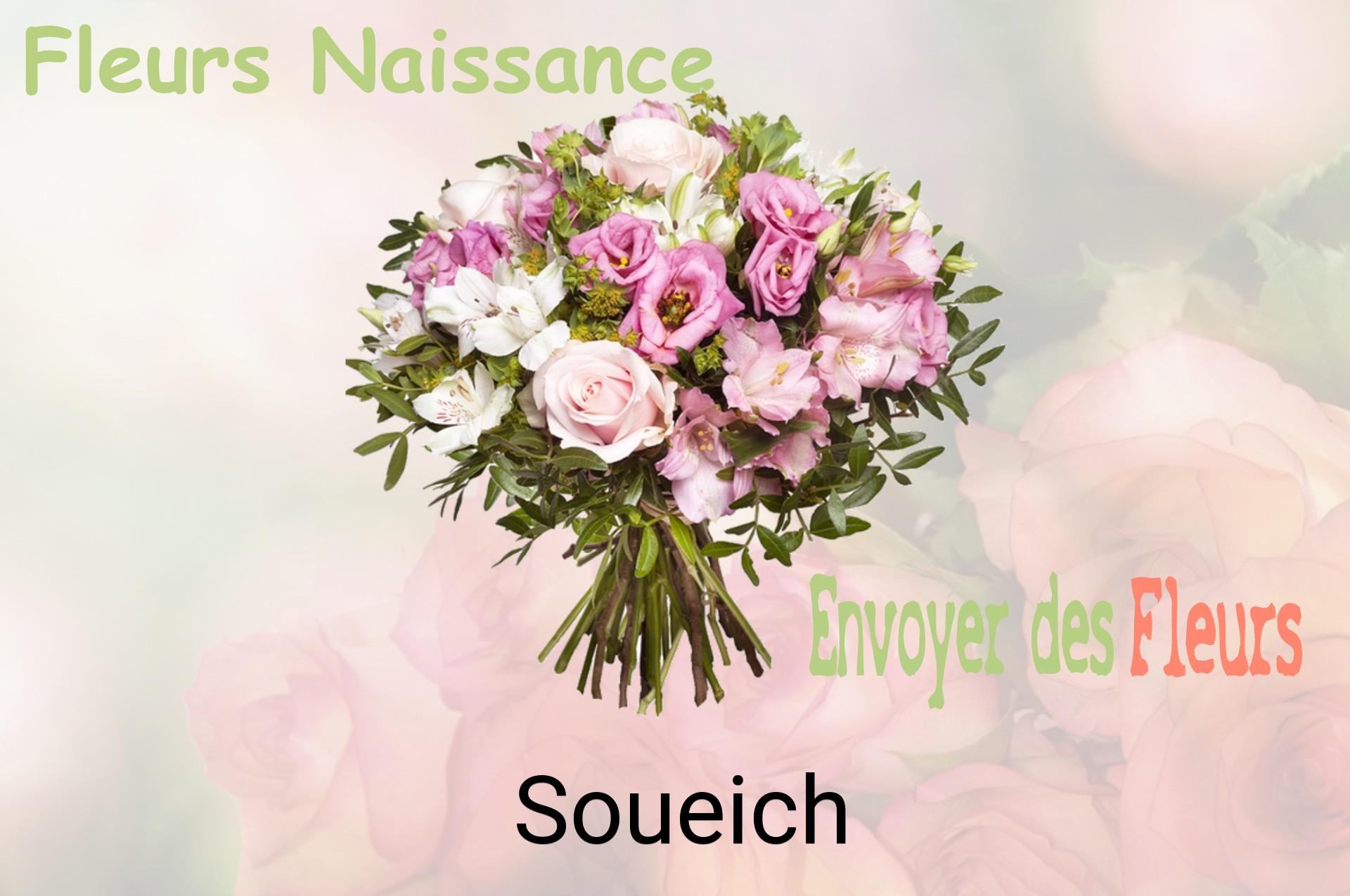 Bouquet de fleurs de naissance livré à Soueich