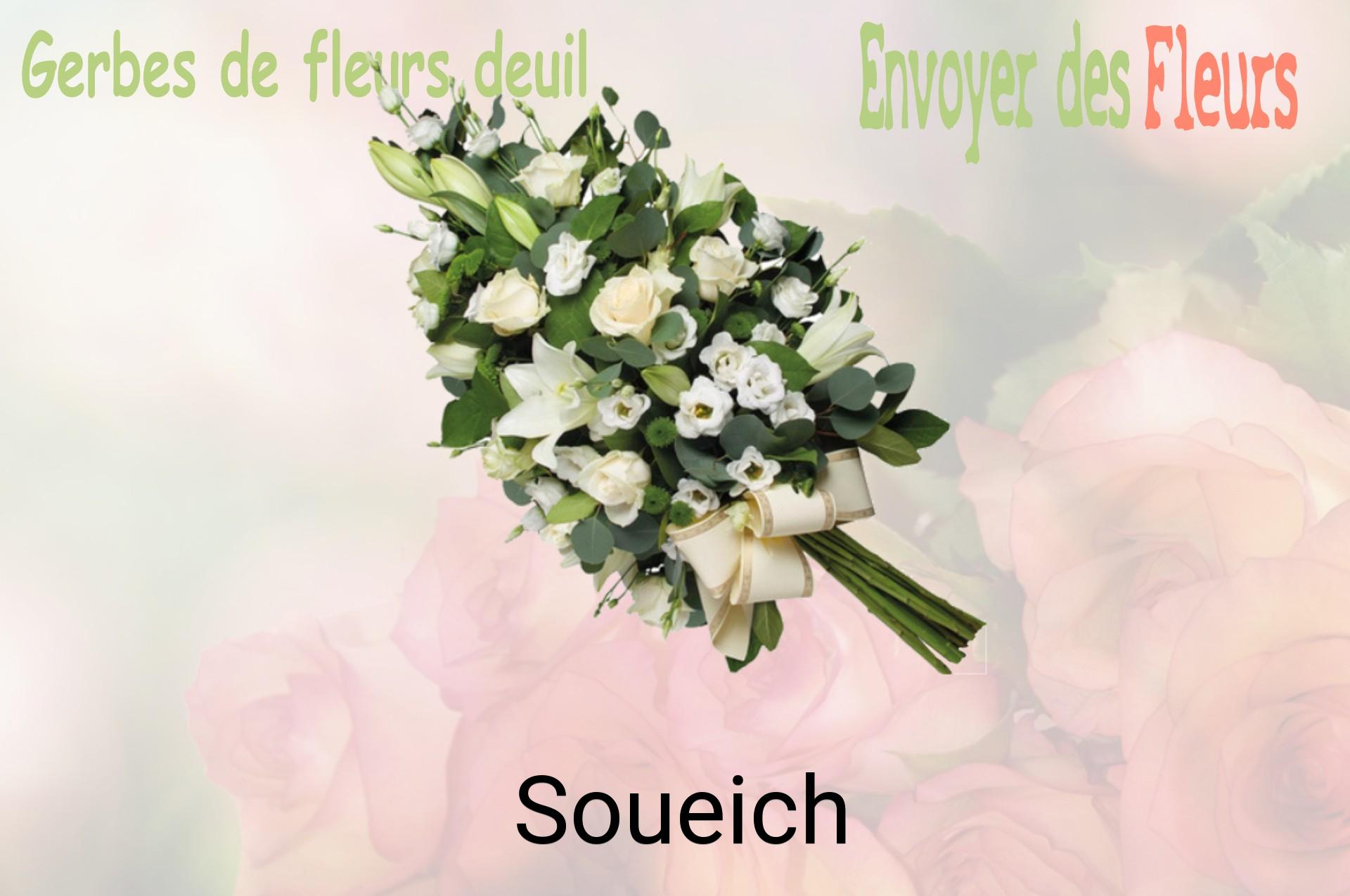 Gerbe de fleurs de deuil livrée à Soueich